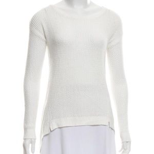 Alice + Olivia Sheer White Sweater